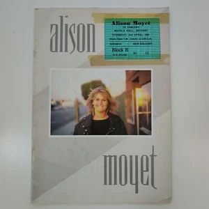Alison Moyet Raindancing Tour Concert Programme &Ticket Whitla Hall Belfast 1987 - Picture 1 of 12
