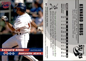 Kennard Bibbs 2005 Grandstand Huntsville Stars #NNO Card *AutographDen*