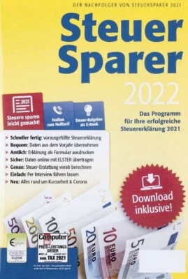 Steuer CD 2021 Einkommenssteuer Steuer Sparer Steuererklärung Steuerprogram Lidl - Bild 1 von 2