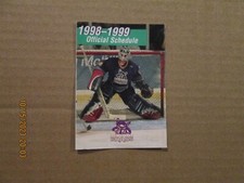 ECHL New Orleans Brass Vintage Defunct 1998-99 Team Logo Hockey Pocket Schedule