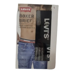 NEW Levi's Men's Size Large Boxer Brief Premium Soft Cotton 3 Pack Classic - Picture 1 of 5