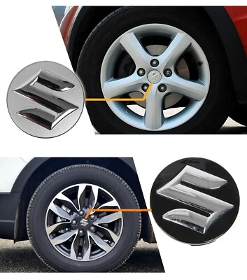 Juego de 4 piezas de tapa de cubierta con logotipo S central de cubo de rueda SUZUKI para Vitara/SX4/Swift/Aerio Foto 1 de 4