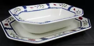 Lote de plato de 12 pulgadas y tazón de verduras ovalado Adams Lancaster - Imagen 1 de 7