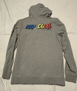 RIP CURL Hoodie Men's Sweatshirt Gray Medium Logo on Back || pre-owned - Picture 1 of 11