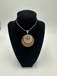 Whitney Kelly Women's Necklace Pendant Jewelry Sterling Silver 925 Tiger Eye - Picture 1 of 19