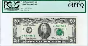 1969-C $20 Small Size Federal Reserve Note PCGS Very Choice New 64 PPQ - Picture 1 of 2