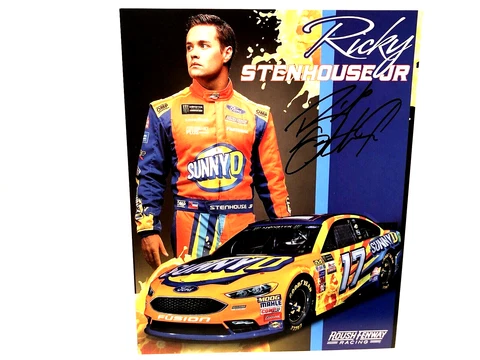 2017 SUNNY D RICKY STENHOUSE JR #17 ROUSH AUTOGRAPHED NASCAR CUP SERIES POSTCARD Cover