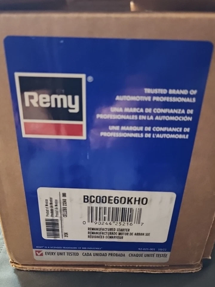 NEW! NIB! Remy Power Products REMANUFACTURED STARTER 25216 - Image 1 of 2