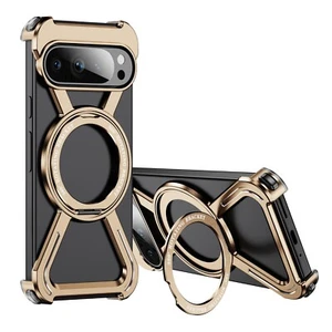 Magnetic Aluminum Metal Frameless Bumper Stand Case For Google Pixel 8 9 Pro XL - Picture 1 of 23