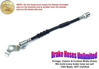 LEFT FRONT BRAKE HOSE Mercury Monterey 1967 Early, Before 10-15-66 - Front Disc - Image 1 of 2