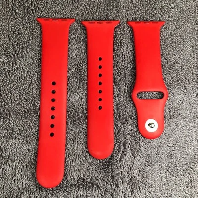 Correa de reloj deportivo Apple M/L y S/M 38 mm roja de silicona Foto 1 de 4