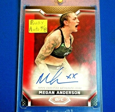 *MEGAN ANDERSON* >RED "RUBY" PARALLEL AUTOGRAPH< $ 2020 TOPPS UFC *(XRARE(#2/8)* - Image 1 of 4