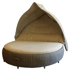 Sonnenliege Santa Cruz chai duo Sunlounger Polyrattan Gartenliege Liege Lounger - Bild 1 von 1