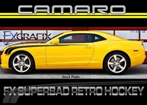 2010 - 2018 Chevrolet Camaro Custom Superbad Retro Hockey Side Stripe Kit  - Picture 1 of 3