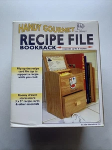 SOPORTE PARA LIBROS DE COCINA de colección con cajones para recetas estante de exhibición mostrador Viva La Chef - Imagen 1 de 11
