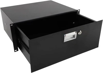 4U/3U/2U/1U Rack Drawer DJ Locking Drawer w/Key Steel Equipment, Safety Design - Image 1 of 4