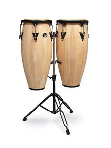 Latin Percussion Aspire Series LPA646-AW 10" & 11" Conga Set w/ Stand - Natural - Picture 1 of 1