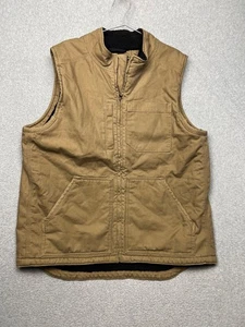 Milwaukee Men's XL Brown Heavy-Duty Sherpa-Lined Vest 5-Pockets Outdoor Winter - Picture 1 of 11