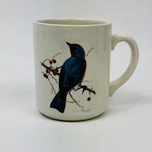 National Wildlife Federation Eastern Bluebird Ceramic Coffee Mug Cup Vintage 86 - Picture 1 of 8