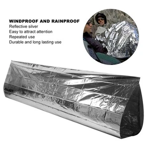Emergency Tent Blanket Sleeping Bag Outdoor Survival Reflective Waterproof S BX5 - Picture 1 of 15