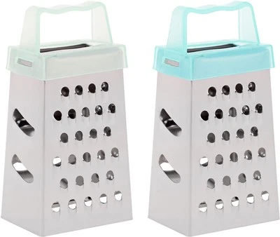 Mini ralladores de caja de queso y ajo paquete de 2 ralladores pequeños para chocolate Foto 1 de 4