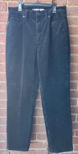 VINTAGE Lands' End Corduroy Pants Women's Size 10 Black Y2K BOHO Pants - Picture 1 of 5