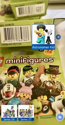 NEW Lego Series 27 Minifigures 71048 ASTRONOMER KID Sealed - Image 1 of 3