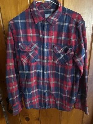 Usado en excelente estado! Camisa de algodón de franela multicolor manga larga Berkley Jensen para hombre M Foto 1 de 4