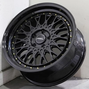18x8.5 Black Wheels ARC AR1 5x112 35 (Set of 4) 73.1 - Picture 1 of 7
