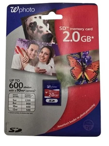 Walgreens Photo 2.0 GB SD Memory Cards For Digital Cameras Photos NEW 600 Pics - Picture 1 of 4