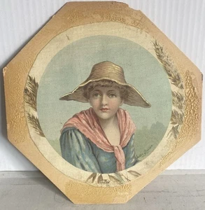 Jules Bolien Fine Art Round 7”D Signed Painting Of A Boy In Hat (Frameless) - Picture 1 of 15