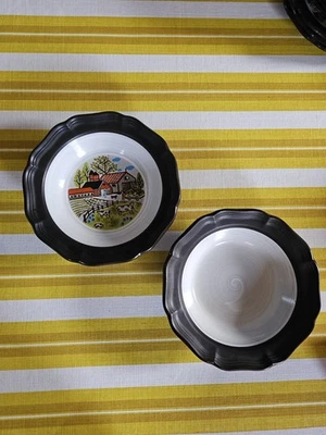 Juego de 2 cuencos para servir Mikasa de colección D2007 (Mcdonald's Farm) y D2001 (crema fresca) Foto 1 de 4