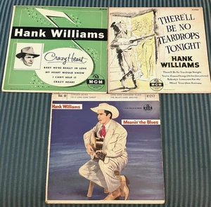 HANK WILLIAMS (3 x 7" Vinyl EP) Crazy Heart/Moanin' The Blues/There'll Be No ... - Picture 1 of 3