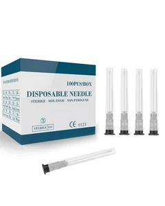 100 Stück 22G 1 Zoll Einwegnadel, Luer Lock Einzelpackung 22G-1  - Bild 1 von 8