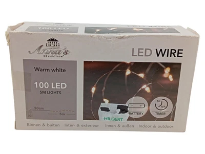 Catena Luminosa LED Argento 5m Bianco Caldo con Timer - Immagine 1 di 2