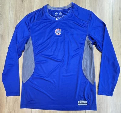 Nike Pro Combat Fitted Chicago Cubs Activewear Shirt Mens Sz XL, Compression  - Image 1 of 4