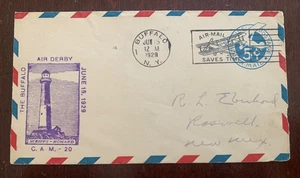 1929 Air Mail Air Derby C.A.M. 20 Buffalo New York Scripps Howard - Picture 1 of 1