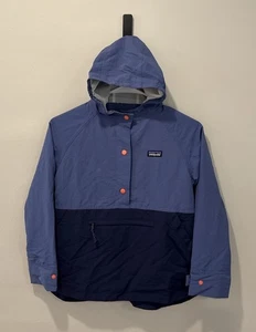 Patagonia Isthmus Anorak Jacket Kids Medium Hooded Pop Over Snap T Outdoors - Picture 1 of 5