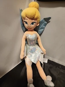 DISNEY 100 100th Anniversary Celebration Tinker Bell Plush Doll 15" Fairy Silver - Picture 1 of 9