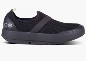 New OOFOS Oomg Women Low Mesh Slip On Sneakers Shoe Black Size US 7 - 9.25 In - Picture 1 of 8