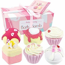 6 Natural Bath Bombs - Handmade Bubble Bath Gift Set, Rich in Essential Oils,