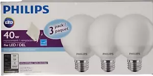 Philips 40 Watt Equivalent Daylight G25 Globe LED Bulb E26 Medium Base 3 PACK - Picture 1 of 3