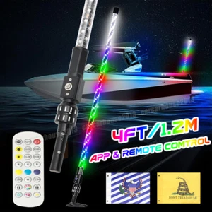 Led whip boat stern light RGB 4FT NavLIGHT SHOW 2NM All-Round Stern Anchor LAMP - Picture 1 of 15