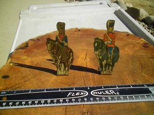 2 VINTAGE 1930s MARX TOY SOLDIERS OF FORTUNE TIN TARGET CAVALRY SOLDIERS - RARE! - Picture 1 of 4