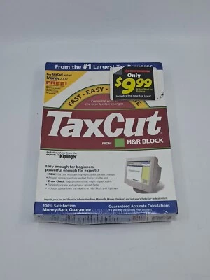 H&R Block Tax Cut Premium 2001 Tax Year Windows and Mac CD New SEALED - Image 1 of 2
