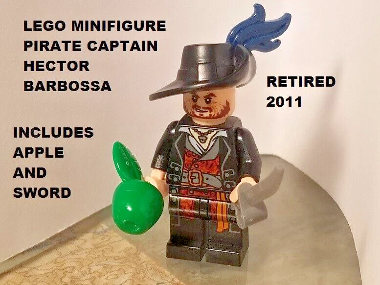 LEGO Minifigure Captain Hector Barbossa Pirates of Caribbean with Sword Apple - Image 1 of 1