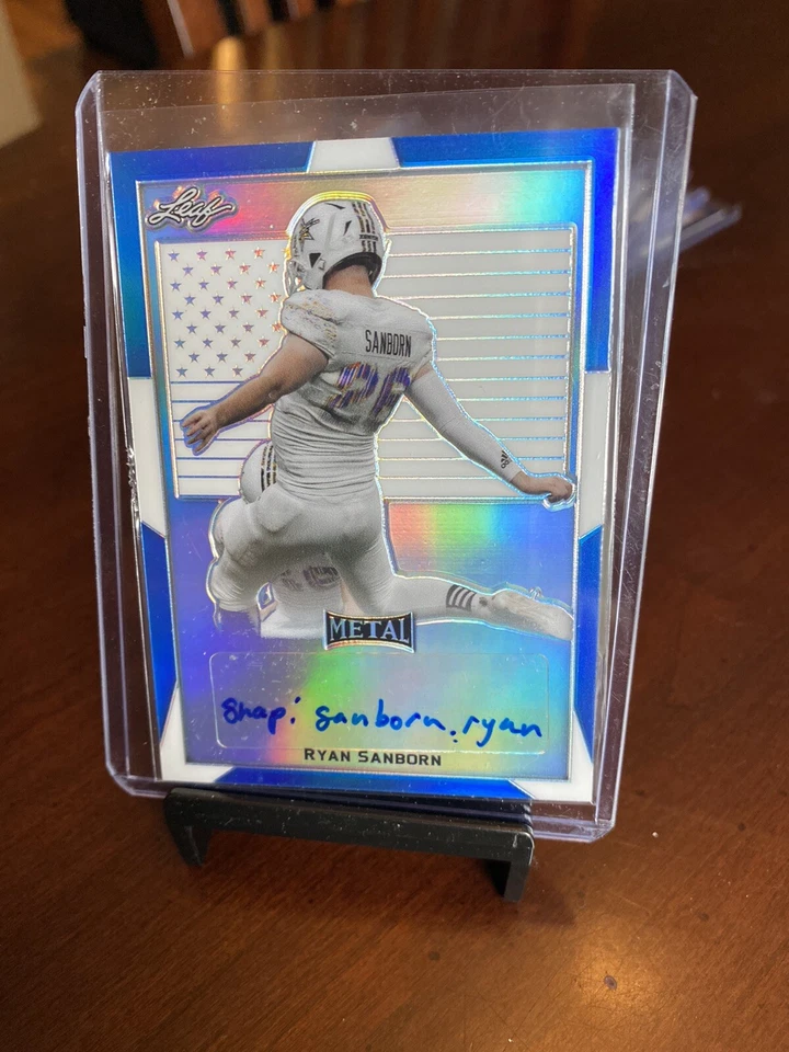 2019 All American Leaf Metal Ryan Sanborn 6/12 #SNAP Blue Flag STANFORD AUTO - Image 1 of 1