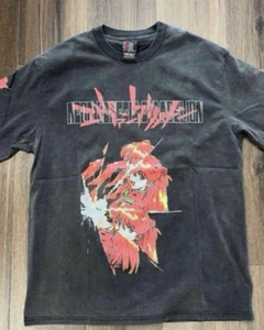 T-shirt manica corta Neon Genesis Evangelion Asuka nera GIGANTE US taglia L usata - Foto 1 di 4