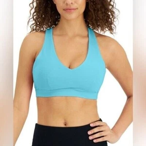 Sujetador deportivo ID Ideology para mujer de bajo impacto azul talla pequeña XXL - Imagen 1 de 7
