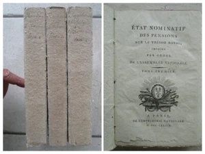 ETAT NOMINATIF DES PENSIONS SUR LE TRESOR ROYAL + suppléments, 1789/1790. - Picture 1 of 24